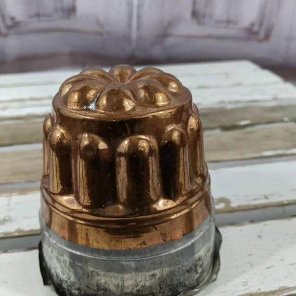 Antique jello copper mold unique decorative vintag‎